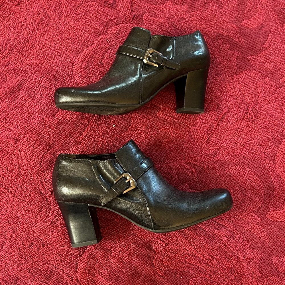 Franco Sarto buckled short boot - Black, Size 9M